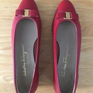 Salvatore Ferragamo “Vara” Vintage Red Shoes heels